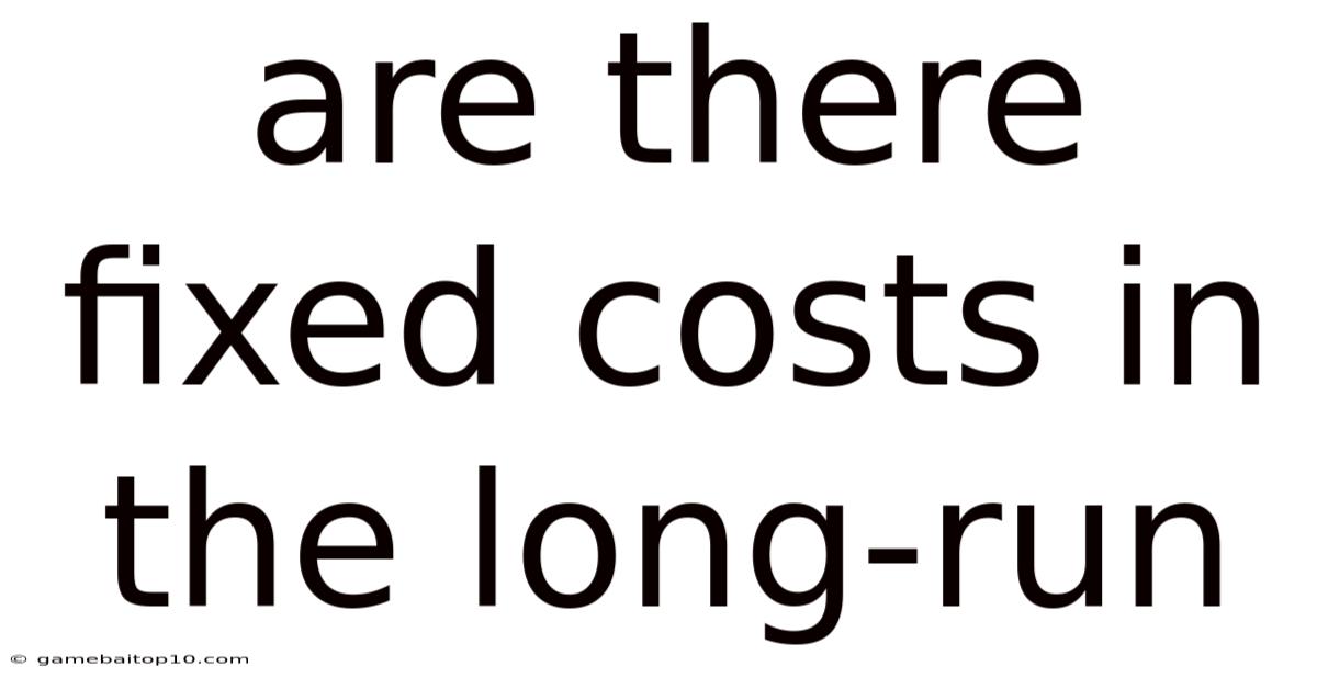 Are There Fixed Costs In The Long-run