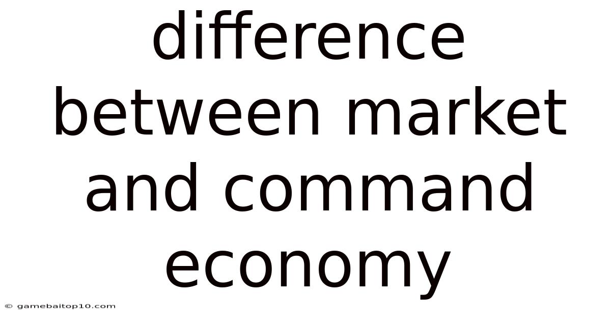 Difference Between Market And Command Economy