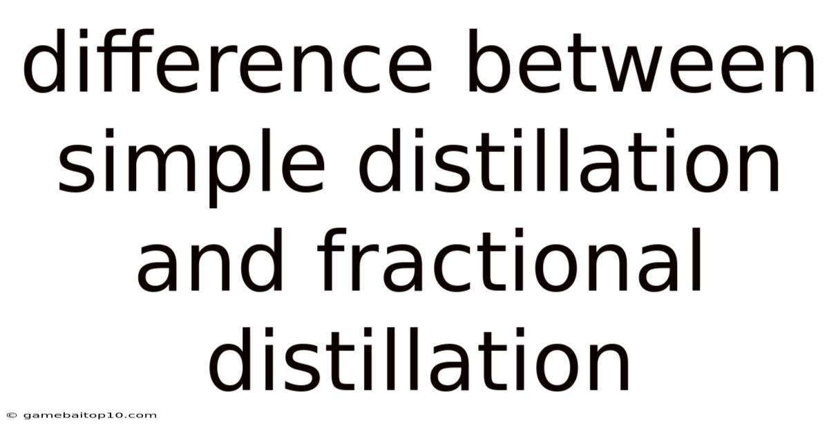 Difference Between Simple Distillation And Fractional Distillation
