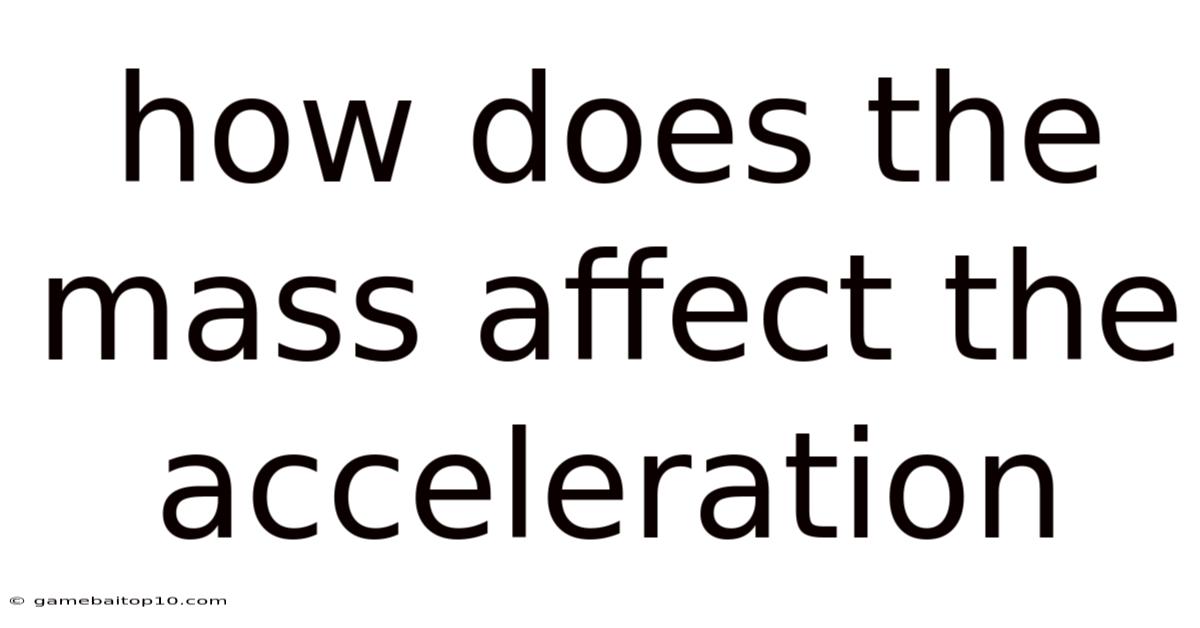 How Does The Mass Affect The Acceleration