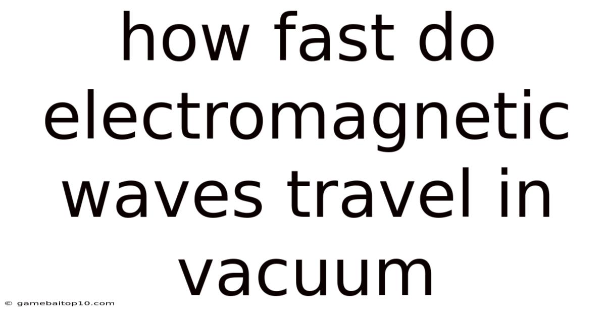 How Fast Do Electromagnetic Waves Travel In Vacuum