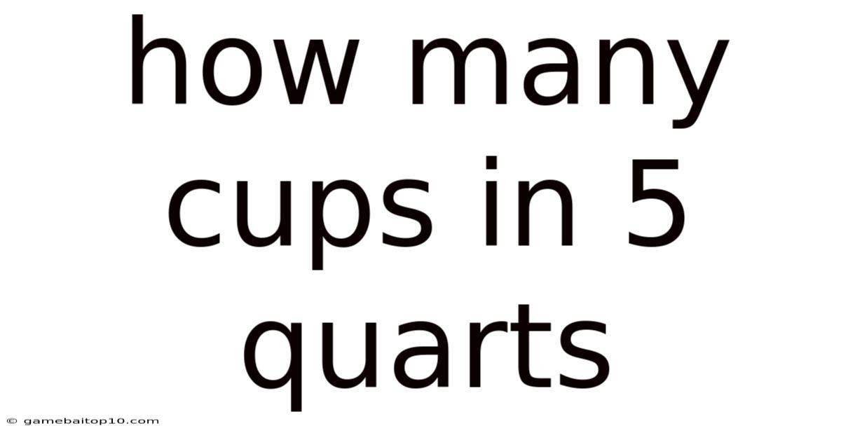 How Many Cups In 5 Quarts
