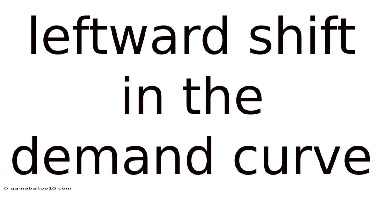 Leftward Shift In The Demand Curve