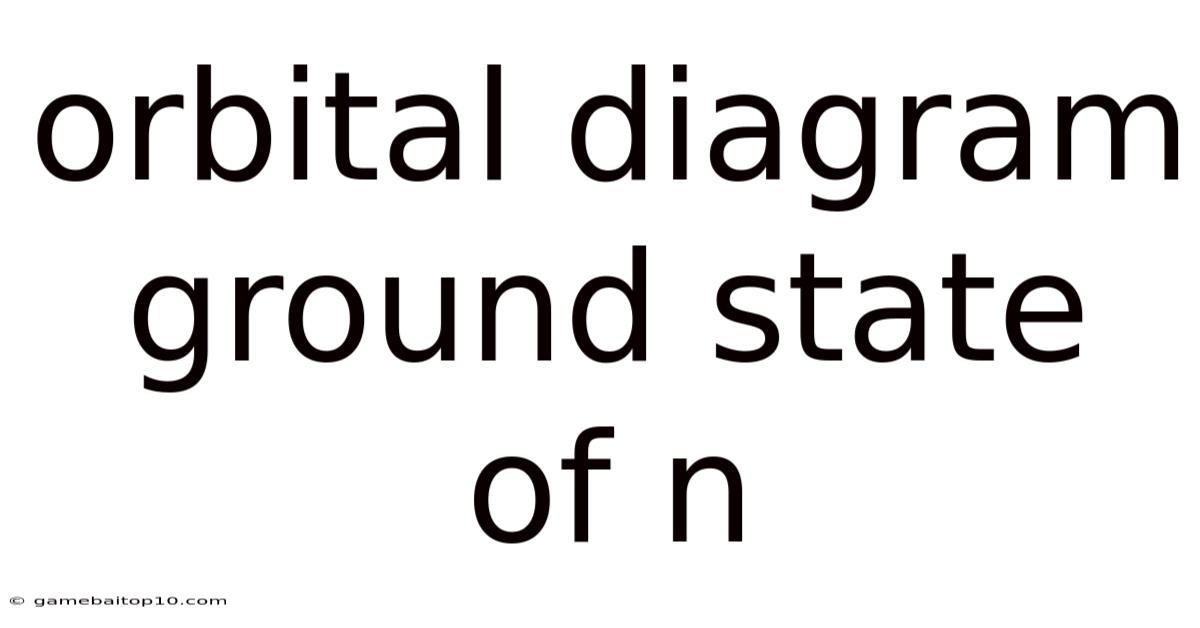 Orbital Diagram Ground State Of N