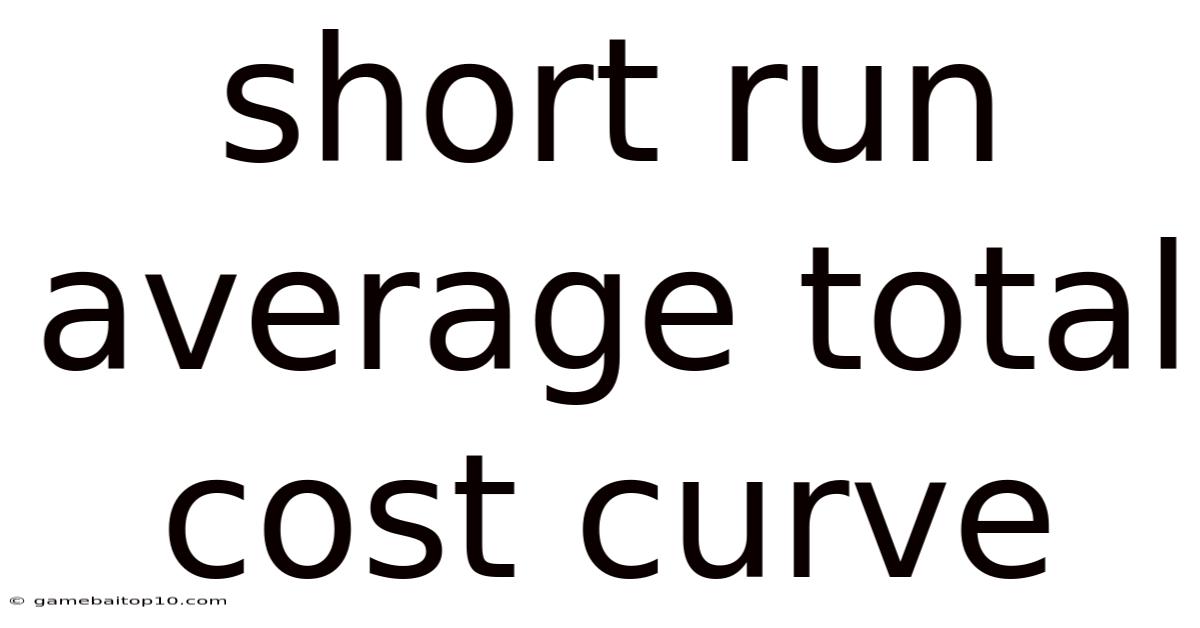Short Run Average Total Cost Curve