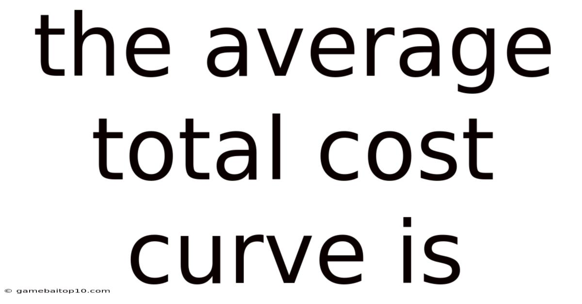 The Average Total Cost Curve Is