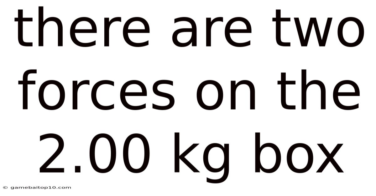There Are Two Forces On The 2.00 Kg Box