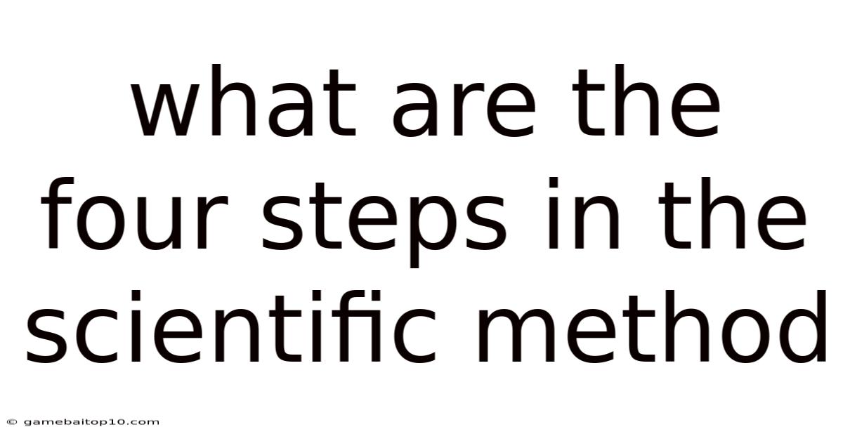 What Are The Four Steps In The Scientific Method
