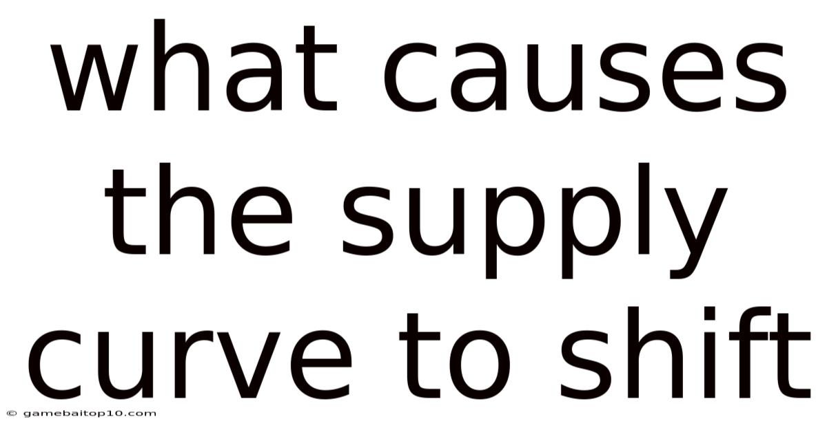 What Causes The Supply Curve To Shift