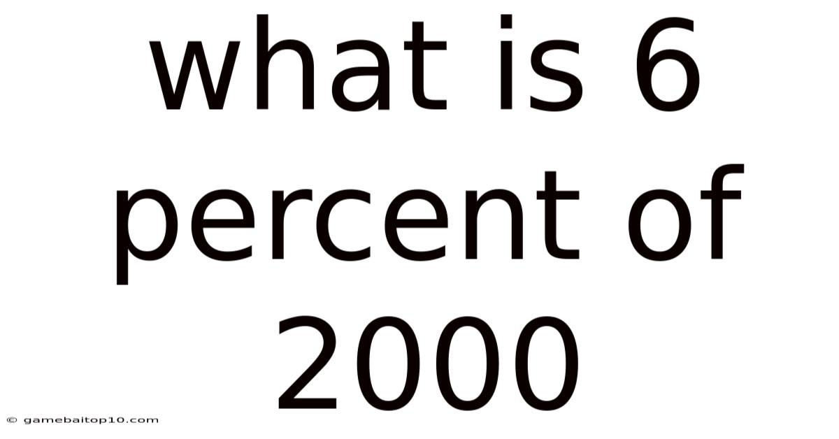 What Is 6 Percent Of 2000