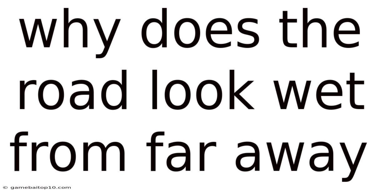 Why Does The Road Look Wet From Far Away